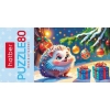 Пазлы   80 элементов (165x230 мм) Хатбер Новогодний ежик
